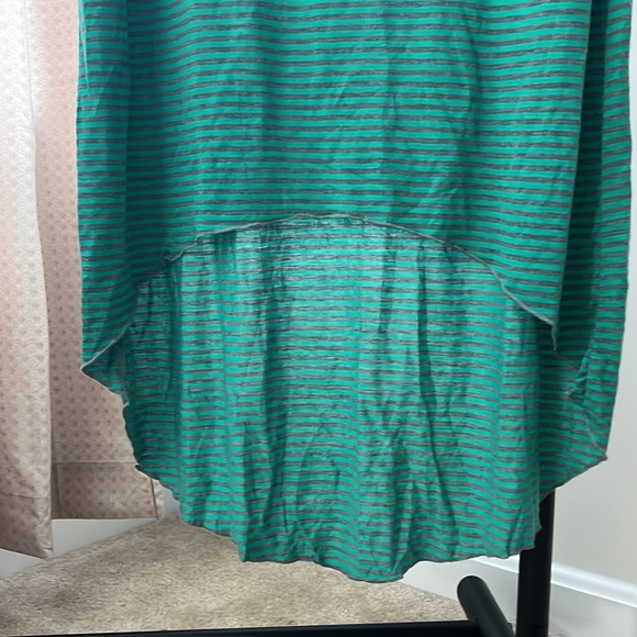 Dress size XL STRIPED/ Green color  Ribbed Curved Hem Midi Dress new wit… - Picture 6 of 9